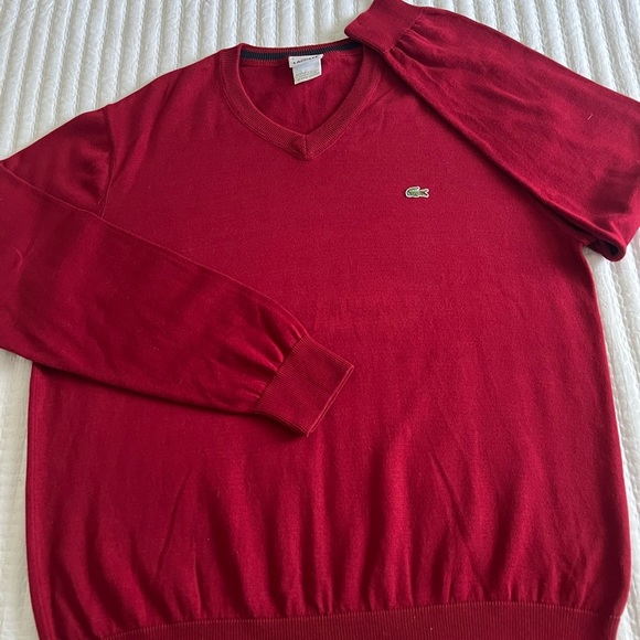 Lacoste  MEN'S COTTON V-NECK SWEATER - Picture 2 of 6